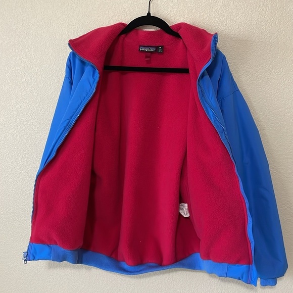 Vintage Patagonia Retro 1989 Fleece Lined Jacket Women’s 14 Blue Pink Full Zip - Picture 7 of 15